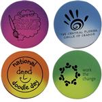 SA02135 Die Cut Circle Mood Eraser With Custom Imprint